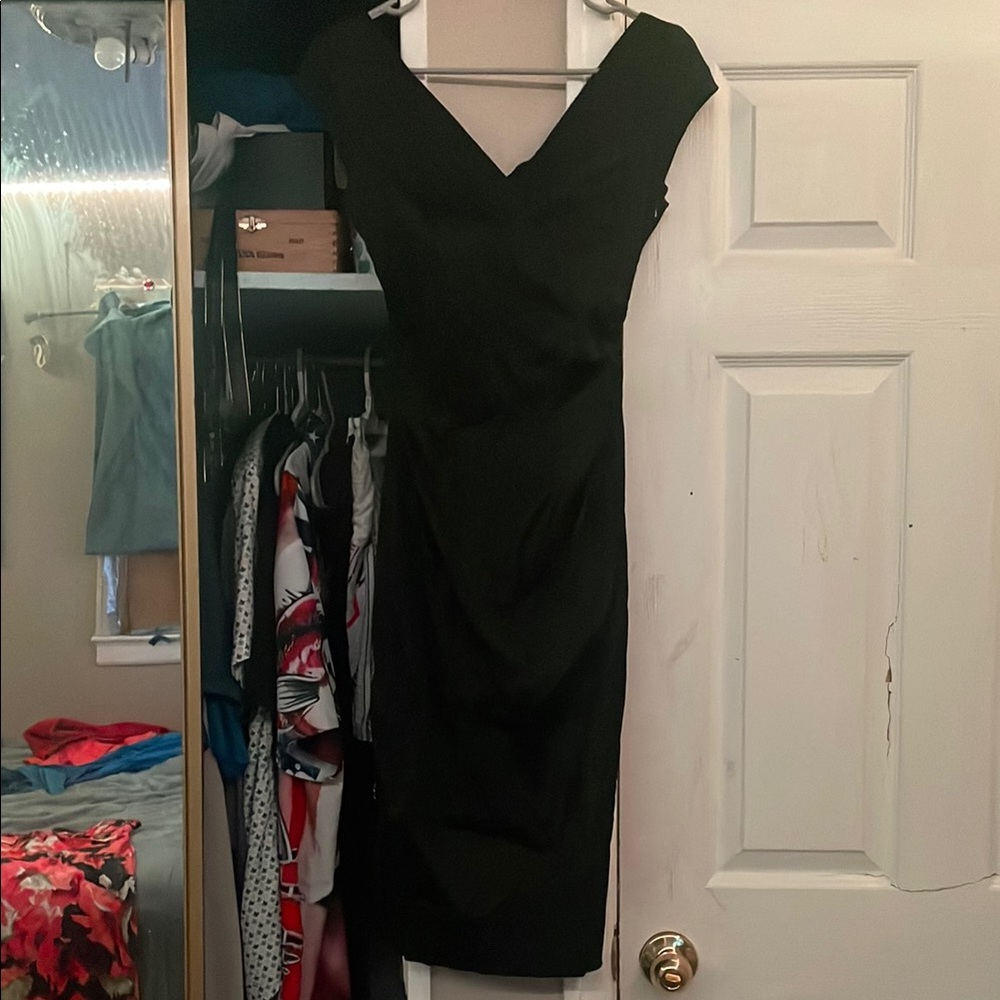 Maggy London Classic Black Midi Dress Like New